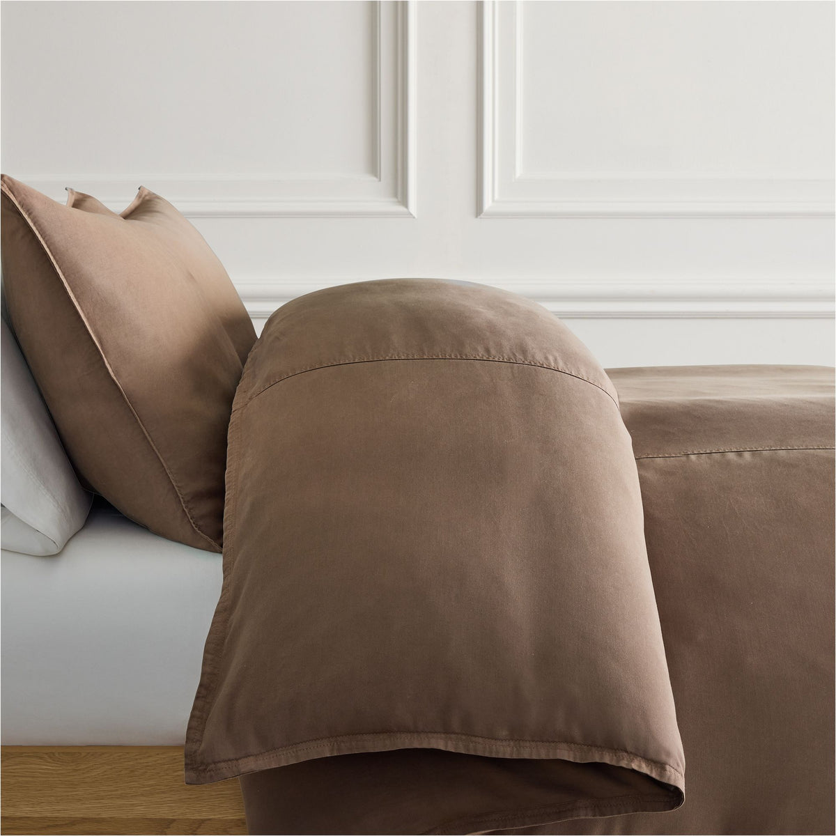 West Elm Brushed TENCEL™ Twill Duvet Cover (Cali King , Cognac Color)