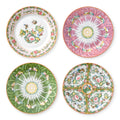 Famille Rose Mixed Salad Plates