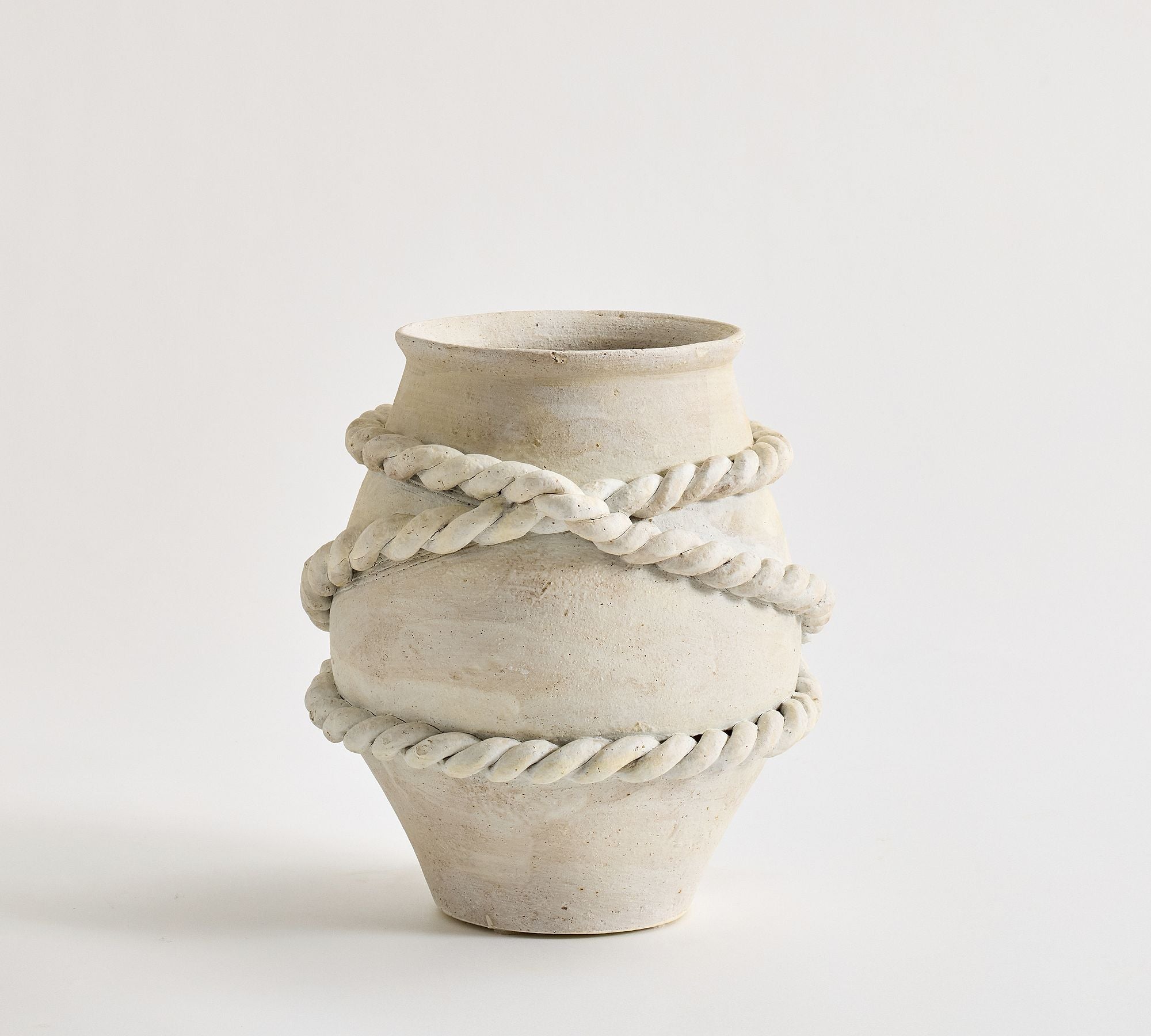 Pottery Barn Artisan Rope Vase 10.25"