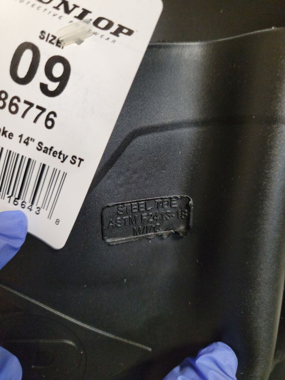 Dunlop Chesapeake 14" Safety ST - Steel Toe Waterproof Work Boots – Black - Size: Men 9M/Women 11W