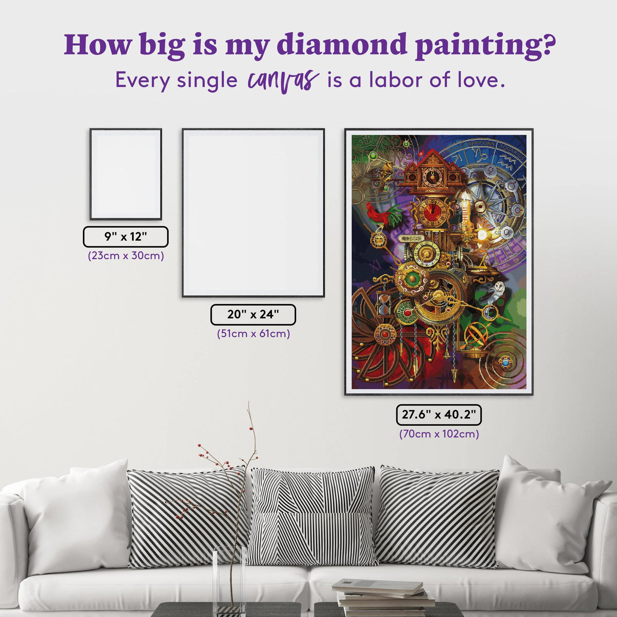 Diamond Art Club - DIY Diamond Kit "It's About Time" 27.6 x 40.2
