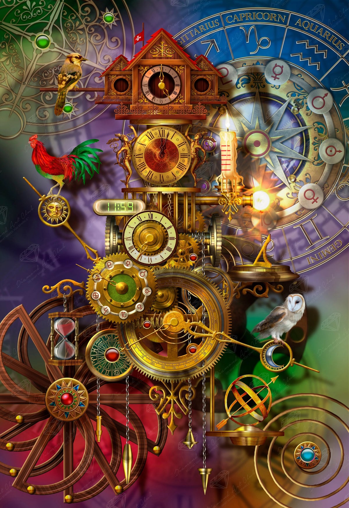 Diamond Art Club - DIY Diamond Kit "It's About Time" 27.6 x 40.2