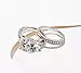 Diamonique Classics 3 Stone Band Ring, Sterling Silver Size 9