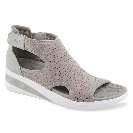 JBU Natalie Wedge Sandal for Women - Mid Grey - Size 8 Wide