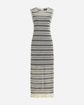 J Crew Collection- Crochet Midi Dress (S) In Black & White Stripe