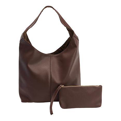 Joy CleanBoss Leather Super Soft Bag & Wristlet Set - Chocolate