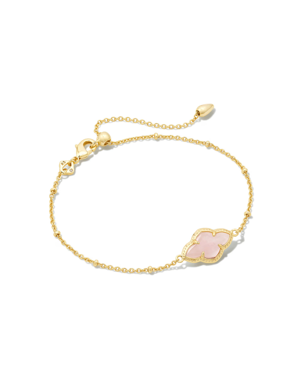 Kendra Scott - Abbie Gold Satellite Chain Bracelet in Rose Quartz