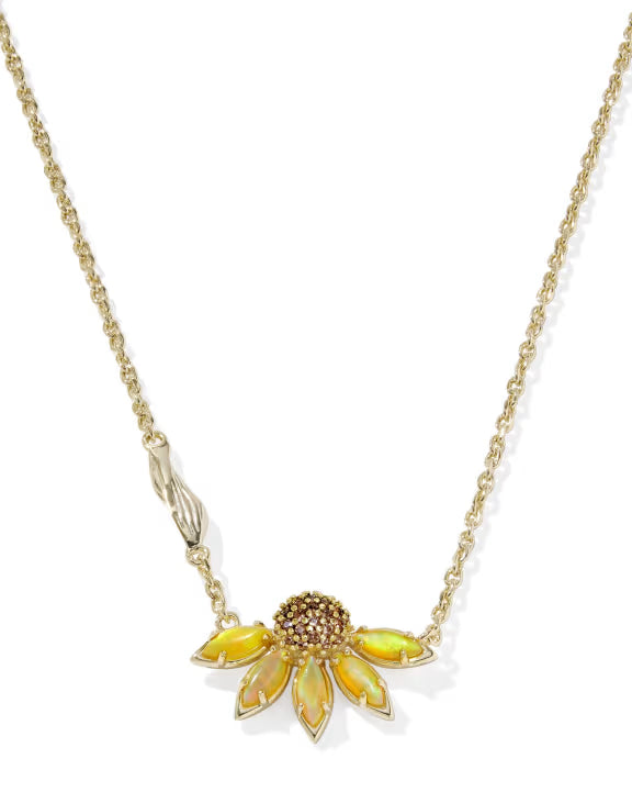 KENDRA SCOTT - Anya Flower Gold Short Pendant Necklace
