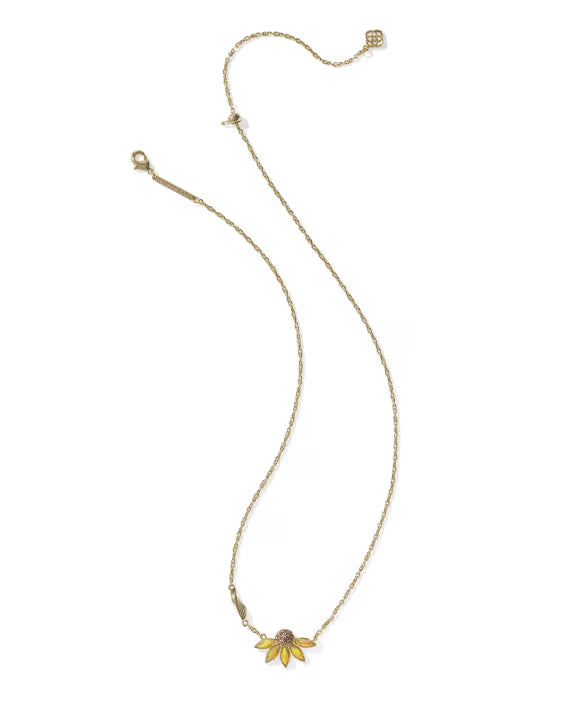 KENDRA SCOTT - Anya Flower Gold Short Pendant Necklace