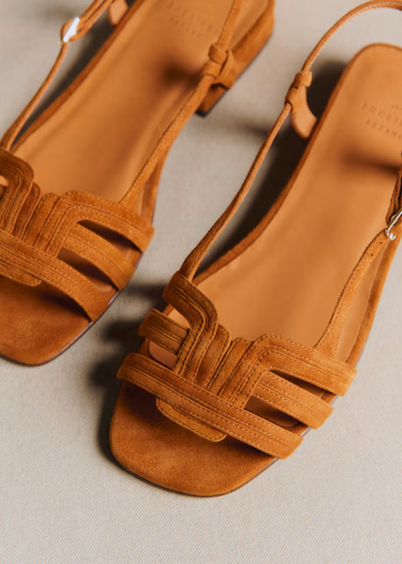 Sezane Women's Josepha Low Sandals - Caramel (Size 6)