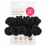 KOOSHOO Plastic Free Scrunchies - Black - 2ct