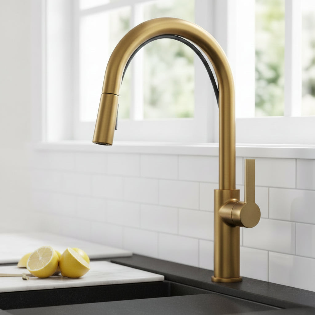 KRAUS Oletto 1.8 GPM Single Handle Pull Down Kitchen Faucet