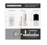 KWIKSET HomeConnect 620 | Satin Nickel Finish | Traditional Z-Wave Styling | Long Range Enabled Keypad Smart Lock Deadbolt with Convenient Keyless Entry
