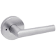 Kwikset Milan Privacy Door Lever Set with Round Rose - Satin Chrome