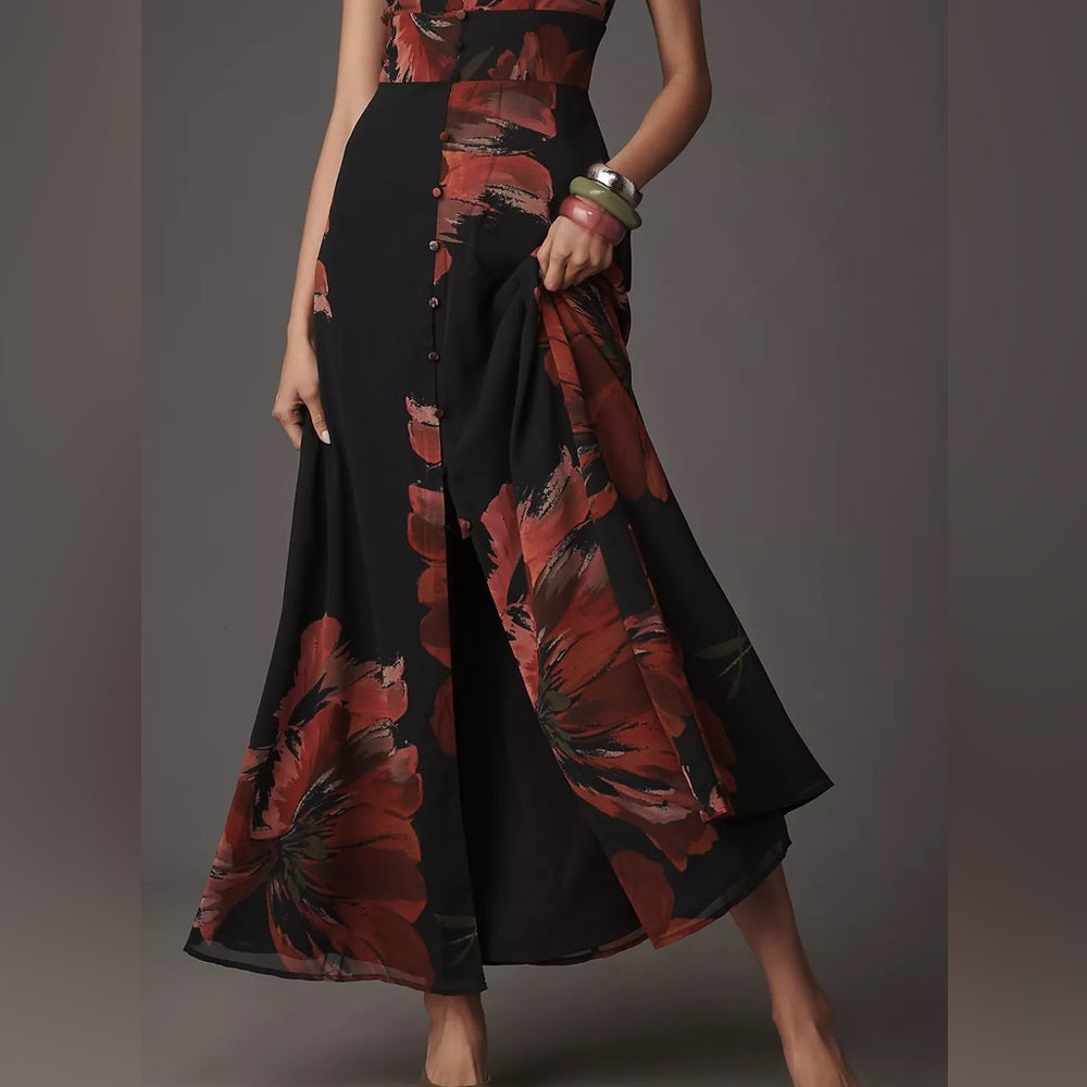Hutch Nia Short-Sleeve V-Neck Maxi Dress by Anthropologie