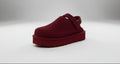 BEARPAW Women's Brooke Suede Slingback Clog - Bordeaux - Size 9 Wide