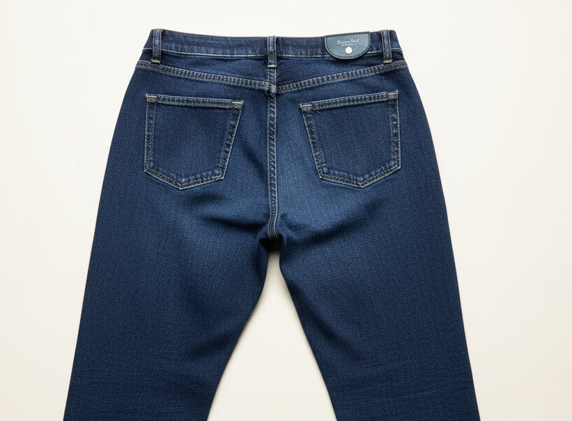 Denim Blvd Los Angeles Distressed Mom Jeans, Dark Wash Blue NWT-Sz 9