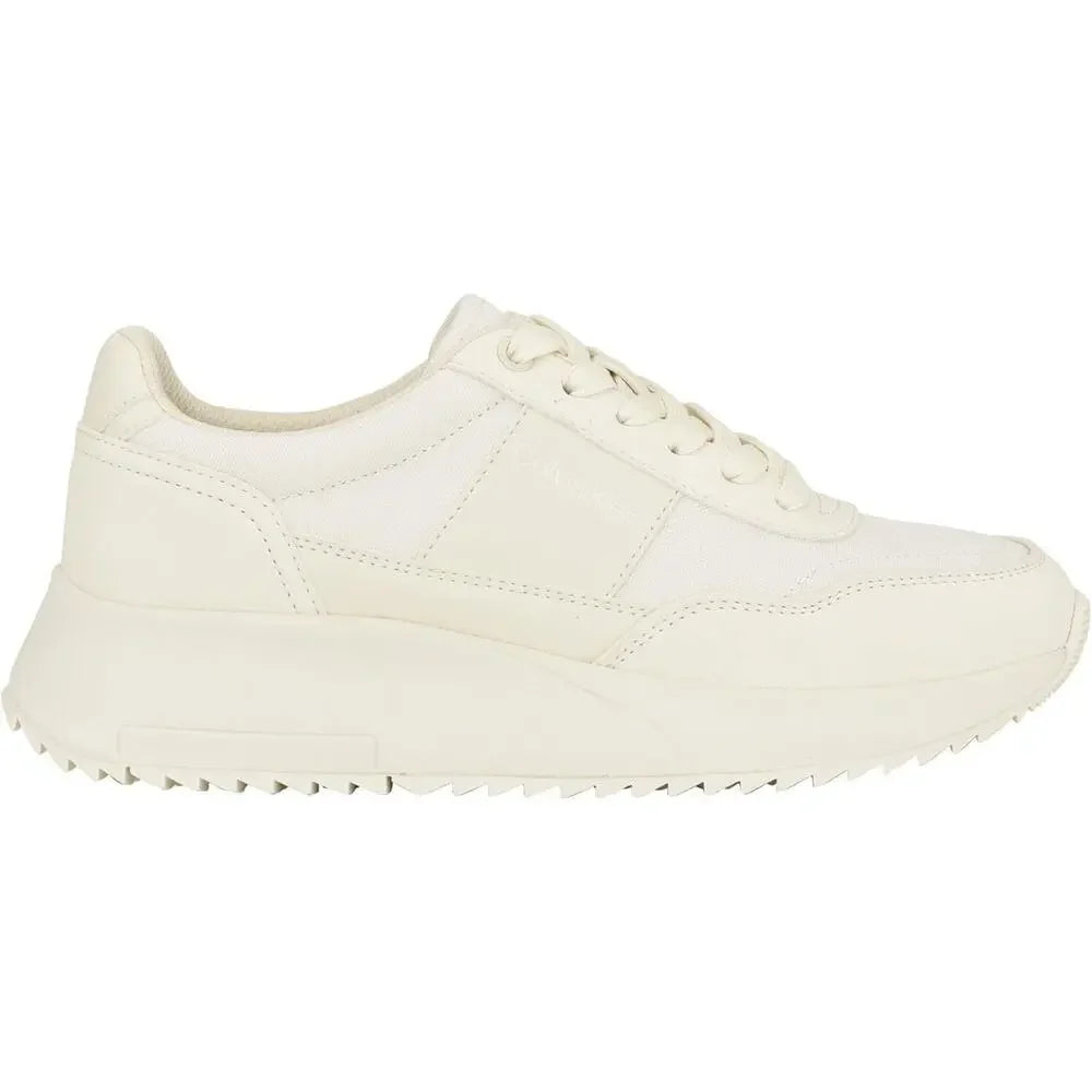 Calvin Klein Women's Pippy Lace-up Sneakers, Ivory Size 9.5M