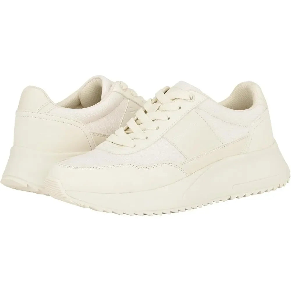 Calvin Klein Women's Pippy Lace-up Sneakers, Ivory Size 9.5M
