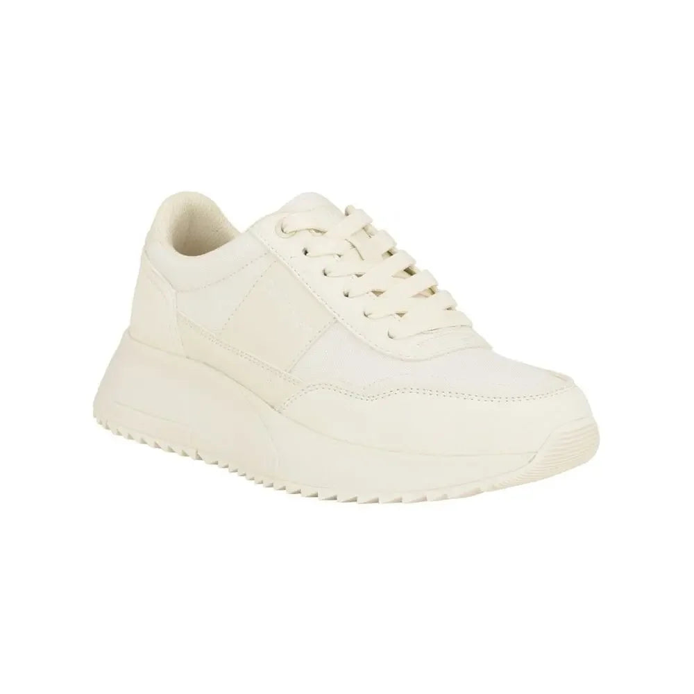 Calvin Klein Women's Pippy Lace-up Sneakers, Ivory Size 9.5M