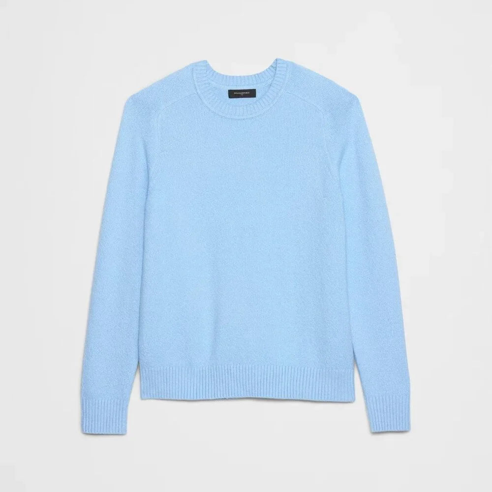 Banana Republic Men's Cozy Crewneck Sweater, Light Blue - Large