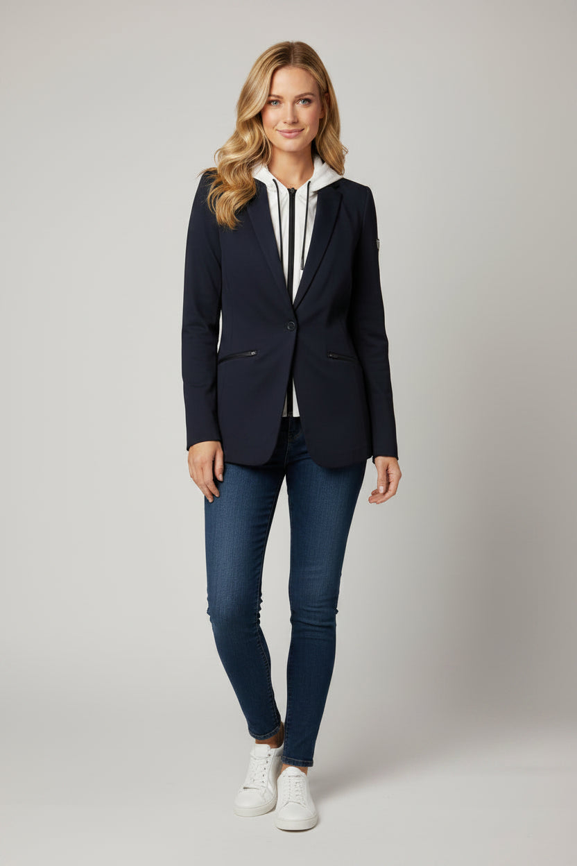 Tretorn x Anthropologie Navy Blazer Jacket XS Twofer Sporty Classic NWT  Women's Small