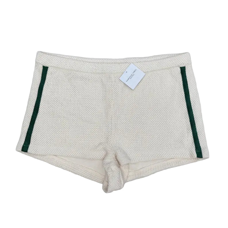 American Eagle Crochet Knit Shorties - Women's M (Cream/Grn)
