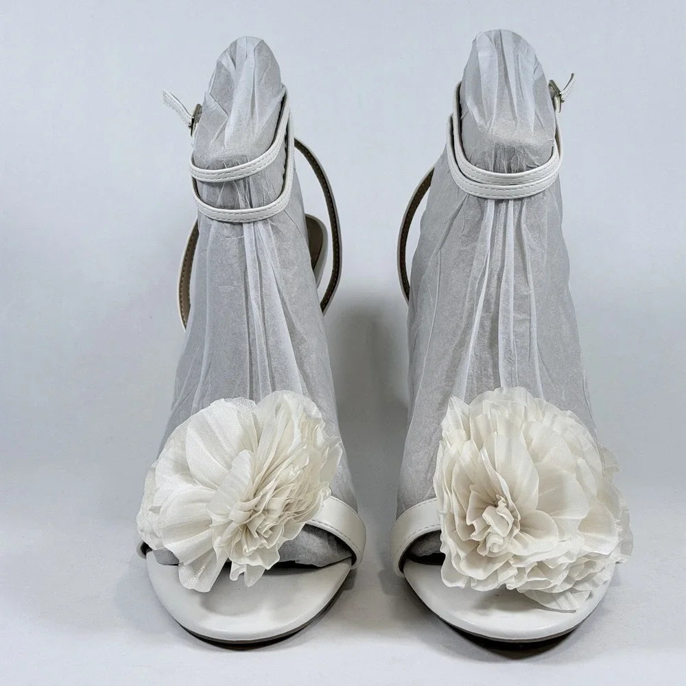 I.N.C. International Concepts Women's Harvina Flower Dress Sandals - Preppy White - 10M
