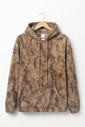 *Natural Gear Camo Fleece Hooded Pullover - Brown/Tan, L