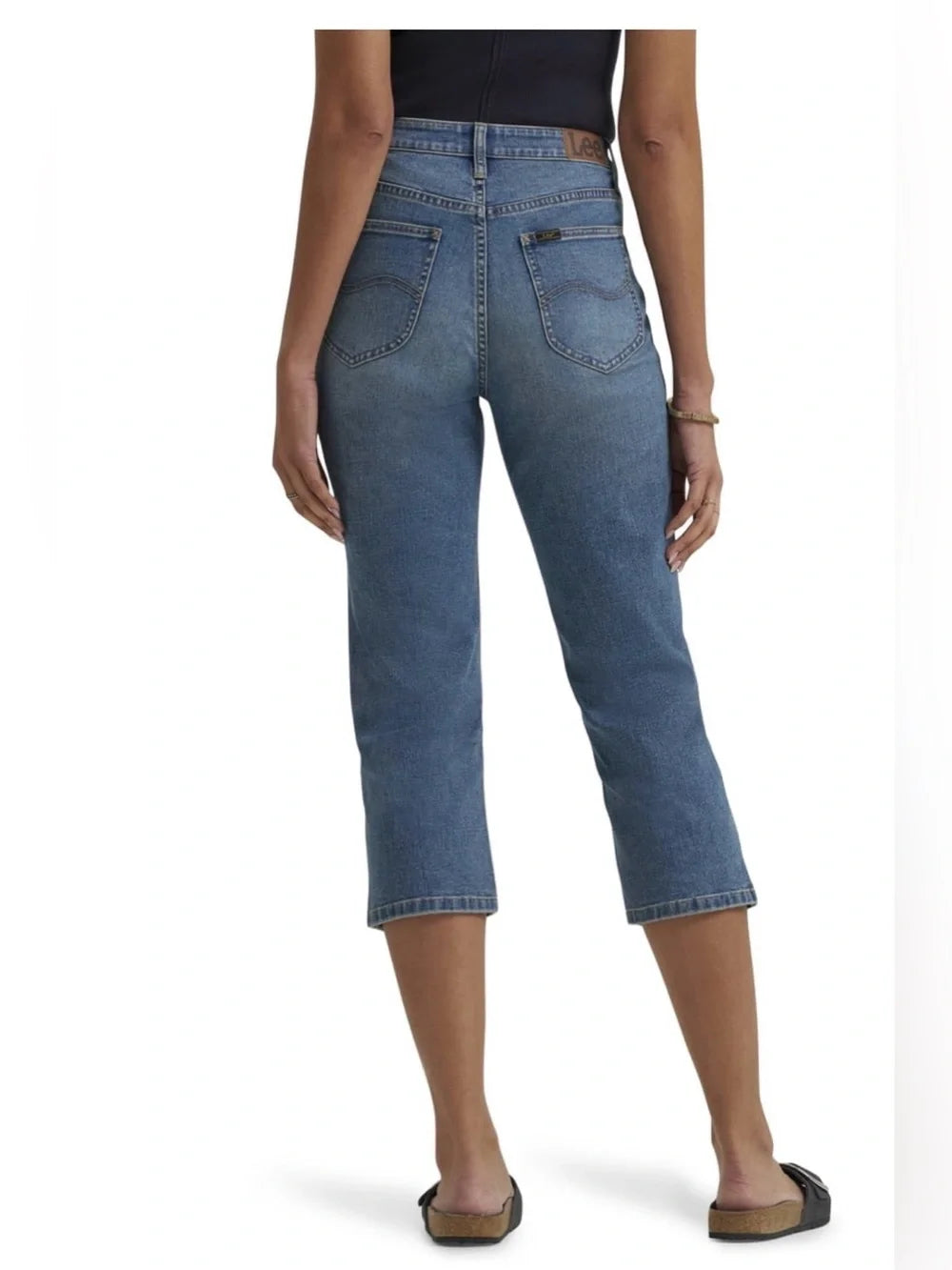 *LEE jeans, Women's Mid Rise 23" Capri, Push Back, 6