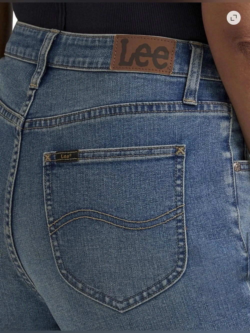 *LEE jeans, Women's Mid Rise 23" Capri, Push Back, 6