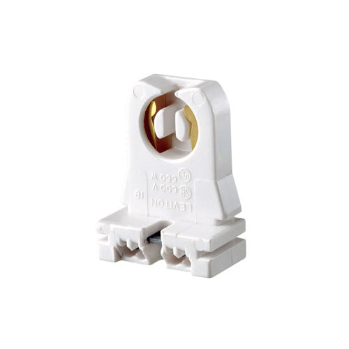 Leviton Fluorescent Lamp holder, Medium Base, Captive Nut Screws Packed Bulk, Low Profile - White - 13353-N