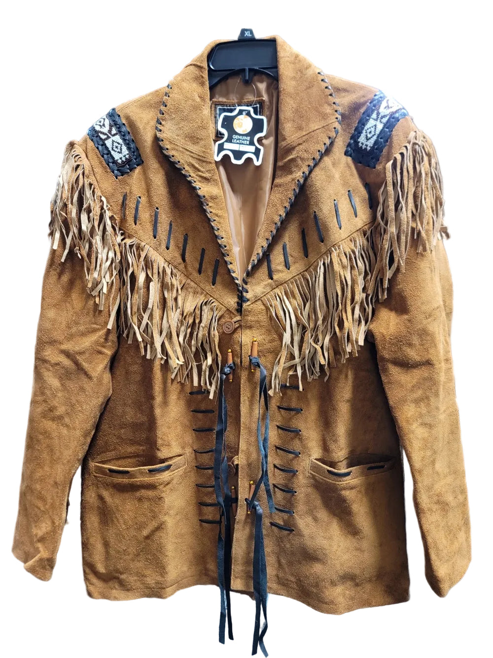Men's Genuine Suede Western Fringe Jacket | XL | New Old Stock