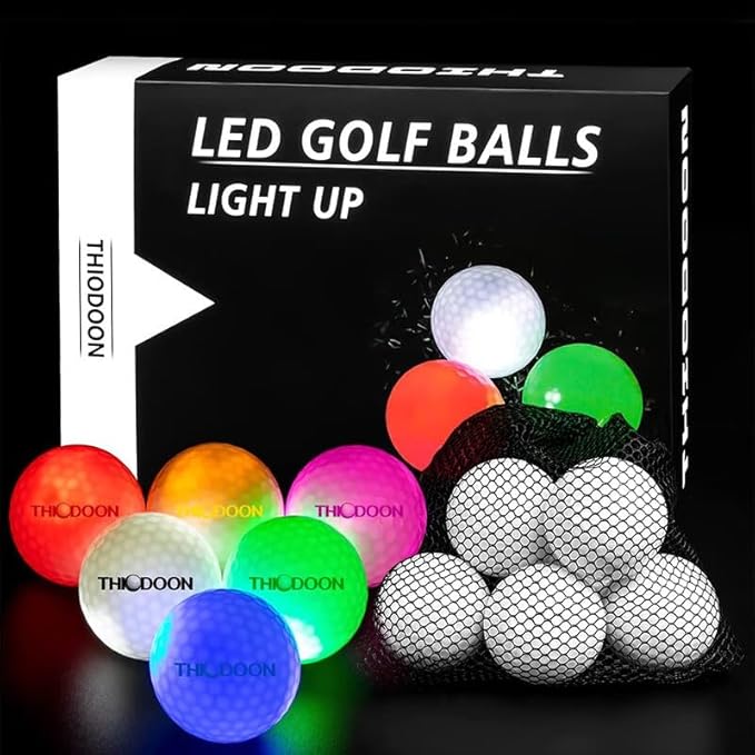 THIODOON Upgrade LED Golf Balls for Night Sports (6 Pack) (New)