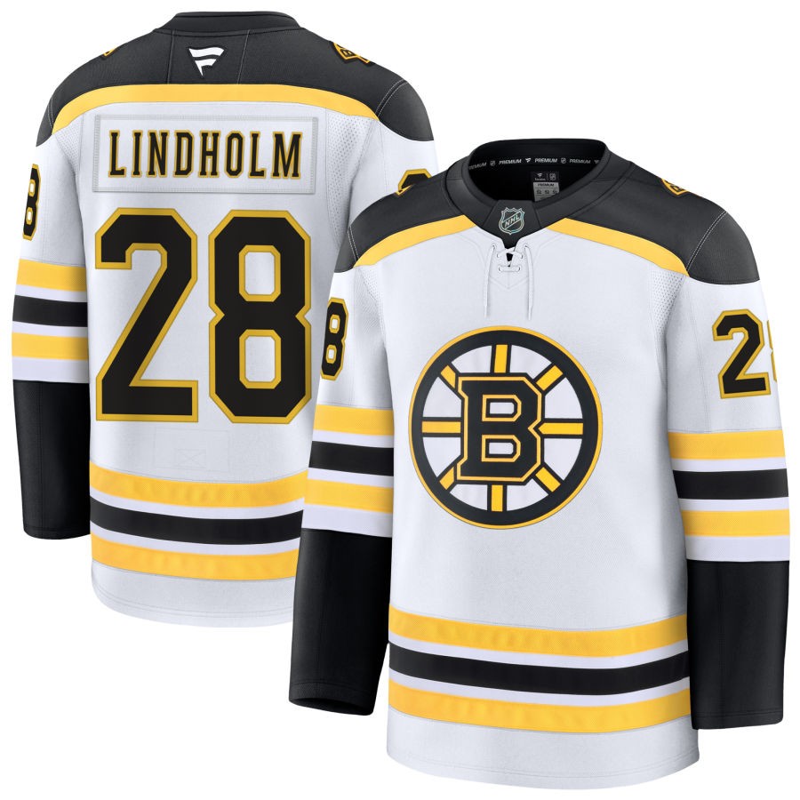 Boston Bruins Fanatics Away Premium Custom Jersey - White XL