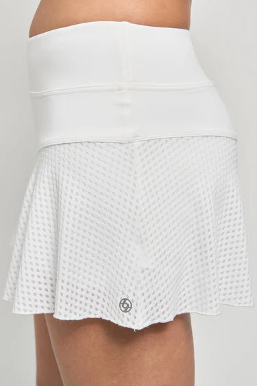 Lija Multi Panel Tennis Skort - White - Small