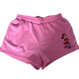 Disney Mickey and Friends Women’s Embroidered Minnie Mouse Pink Shorts | LG
