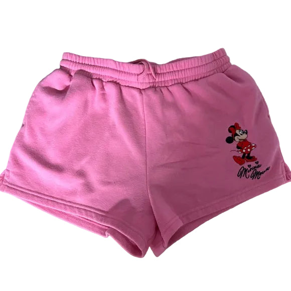 Disney Mickey and Friends Women’s Embroidered Minnie Mouse Pink Shorts | LG