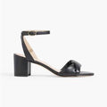 STUART WEITZMAN Everly Block Heel Sandal In Black Nappa Size 40.5