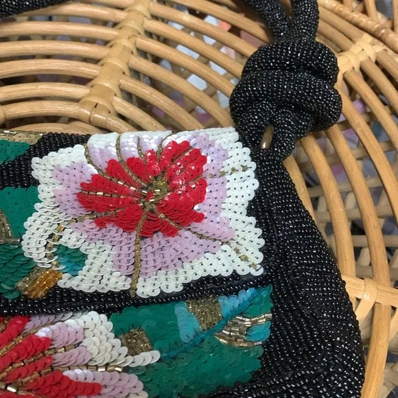 Beaded Handbag: Geo Floral Edition