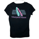 Vineyard Vines Women's Montauk Surf Boards Short-Sleeve Pocket Tee - Black - Size: L