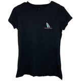Vineyard Vines Women's Montauk Surf Boards Short-Sleeve Pocket Tee - Black - Size: L