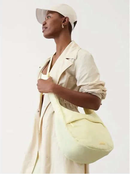 ATHLETA | All About Medium Crossbody Hobo Bag | Yellow