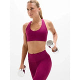 Athleta Interval Plunge Train Sports Bra A-C - Wildberry - Medium