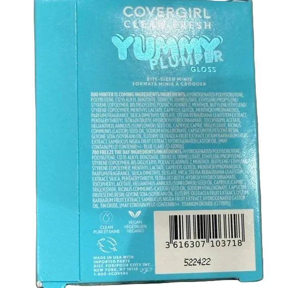 COVERGIRL Yummy Bites Gloss Plumper in Minter is Coming and Freeze the Day