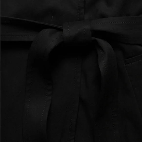 BANANA REPUBLIC | Drapey Trench Coat | Black | S