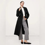 BANANA REPUBLIC | Drapey Trench Coat | Black | S