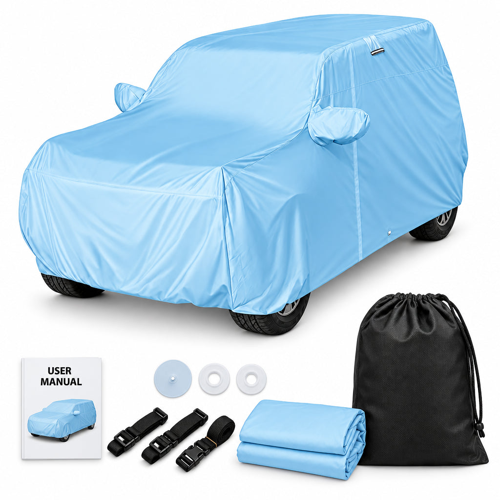 iCarCover - Plus Series SUV & Minivan Cover - 201–210 in. - Sky Grey - S3