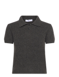 Short-sleeved Sweater (XS) Polo-Neck Brown