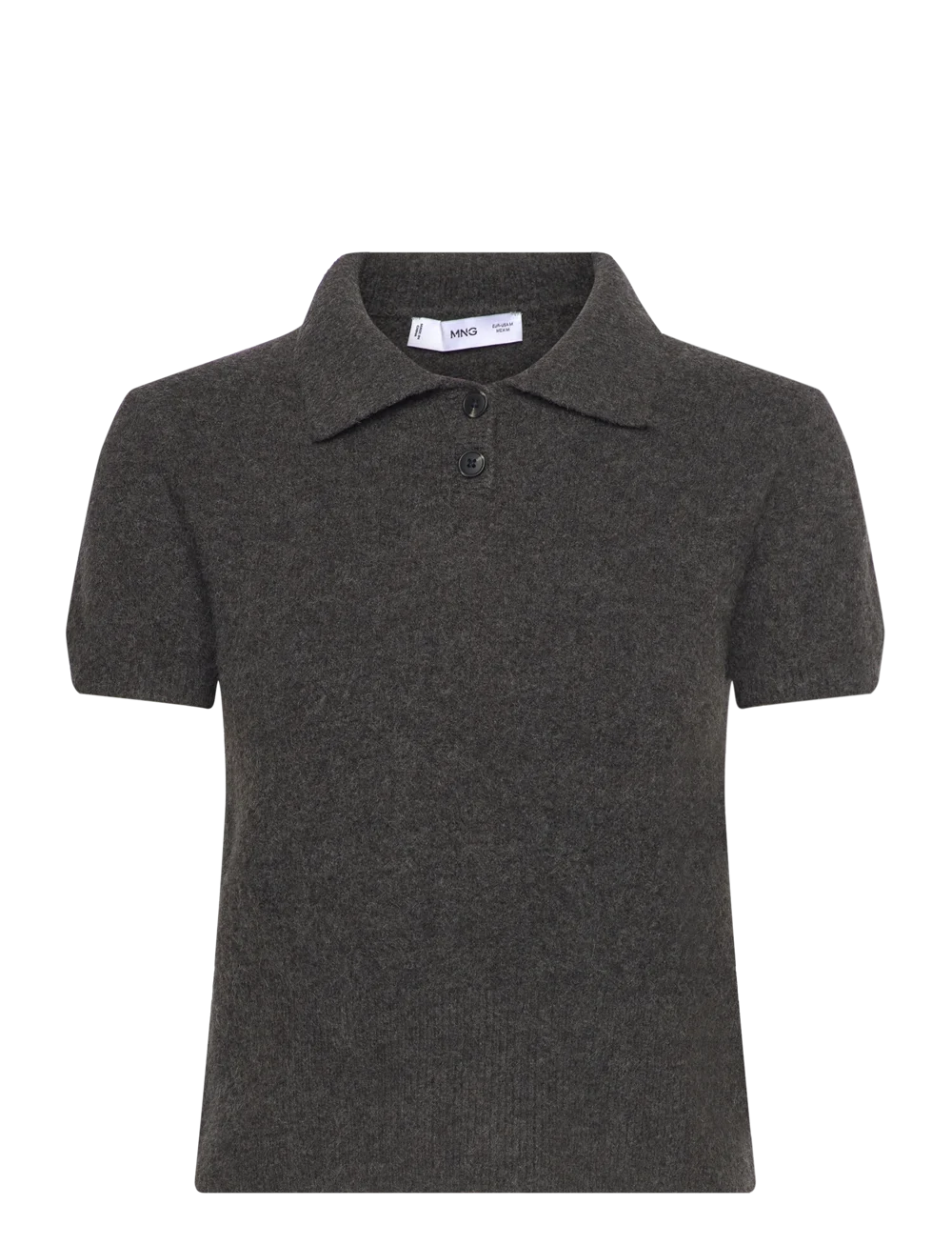 Short-sleeved Sweater (XS) Polo-Neck Brown